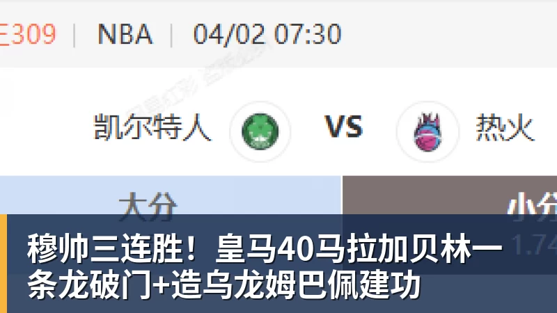 穆帅三连胜！皇马40马拉加贝林一条龙破门+造乌龙姆巴佩建功