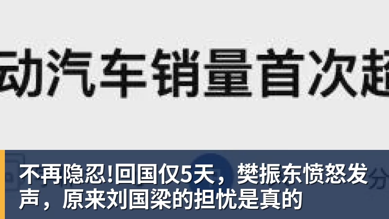 不再隐忍!回国仅5天，樊振东愤怒发声，原来刘国梁的担忧是真的